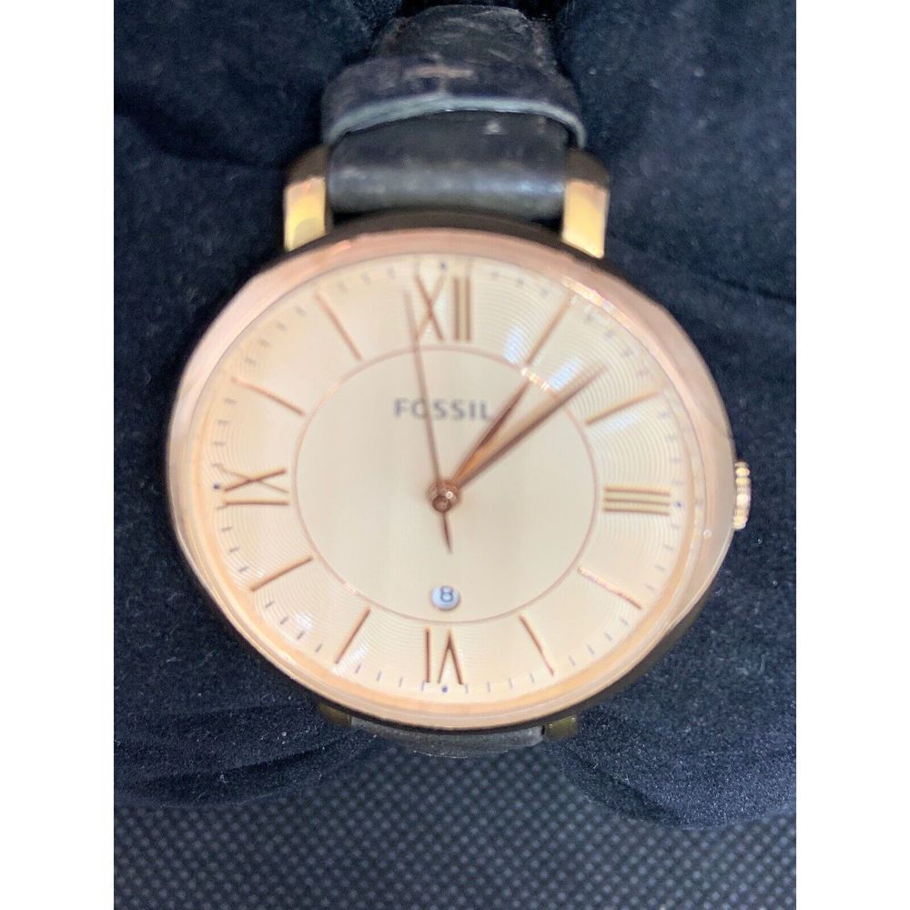 Fossil Watch Women's Watch Analog Display Quartz Leather Band Rose Gold O886